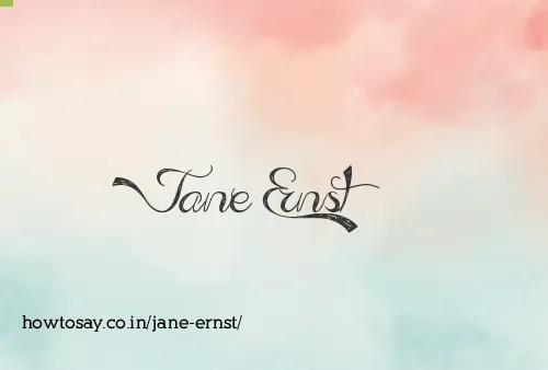 Jane Ernst