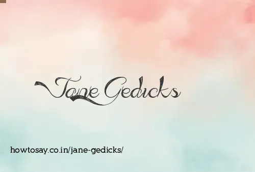 Jane Gedicks