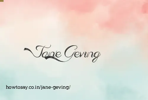 Jane Geving