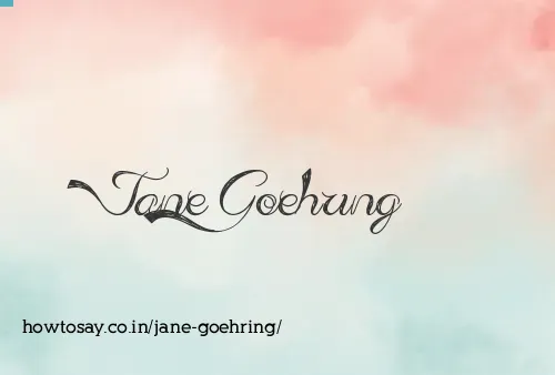 Jane Goehring