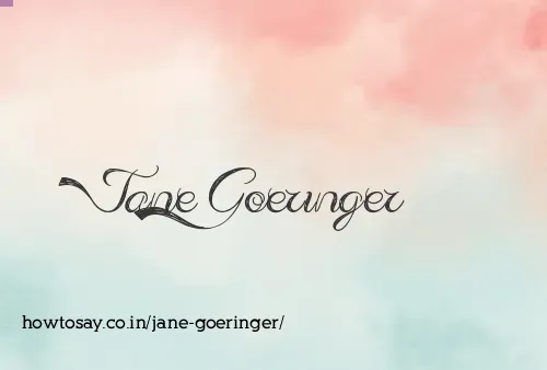 Jane Goeringer