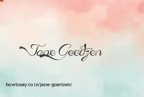 Jane Goertzen