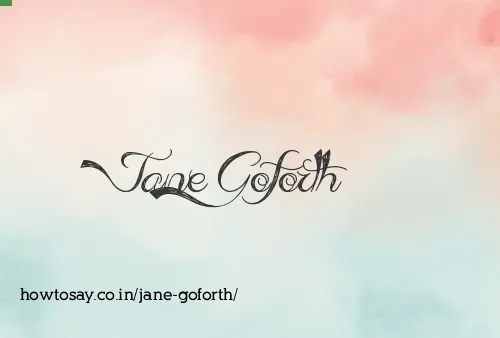 Jane Goforth