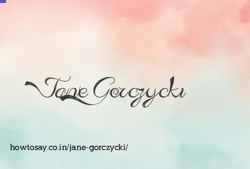 Jane Gorczycki