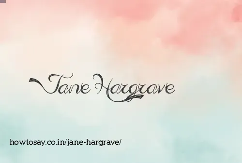 Jane Hargrave