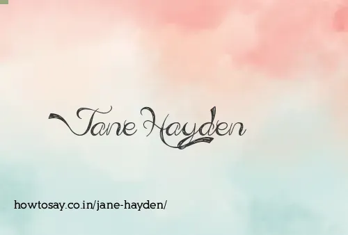 Jane Hayden
