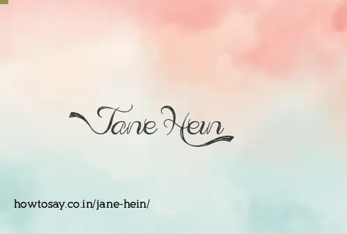 Jane Hein
