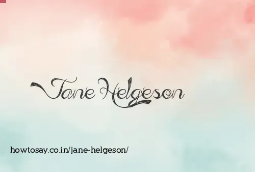 Jane Helgeson