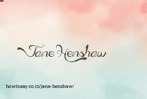 Jane Henshaw