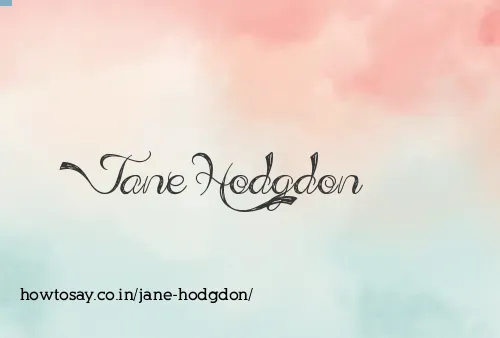 Jane Hodgdon