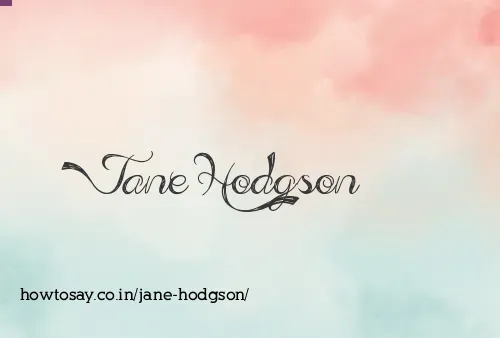 Jane Hodgson