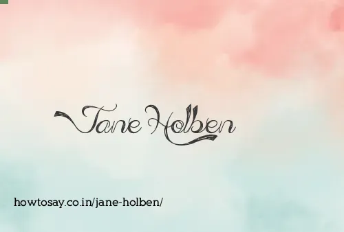 Jane Holben