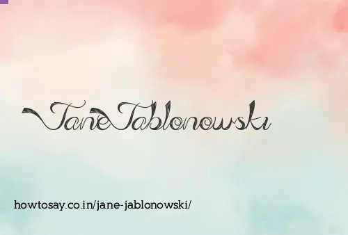 Jane Jablonowski