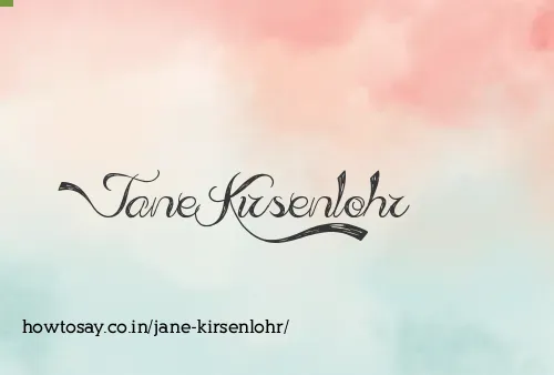 Jane Kirsenlohr