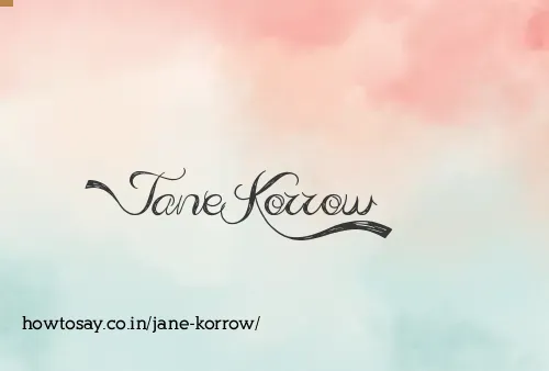 Jane Korrow