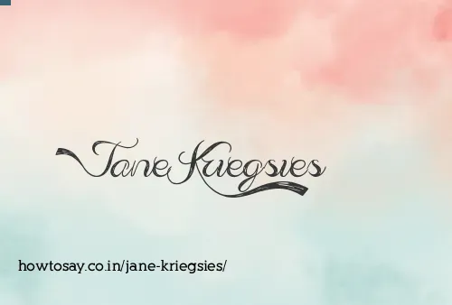 Jane Kriegsies