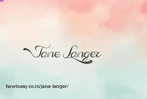Jane Langer