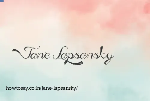 Jane Lapsansky