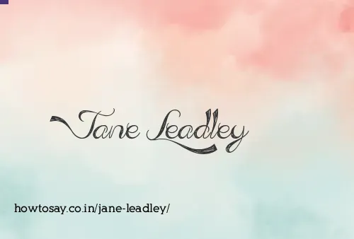 Jane Leadley