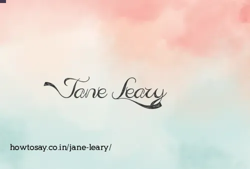 Jane Leary