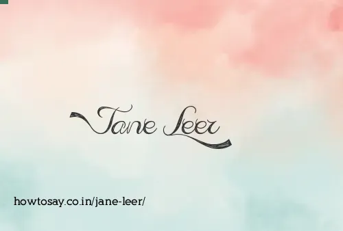Jane Leer