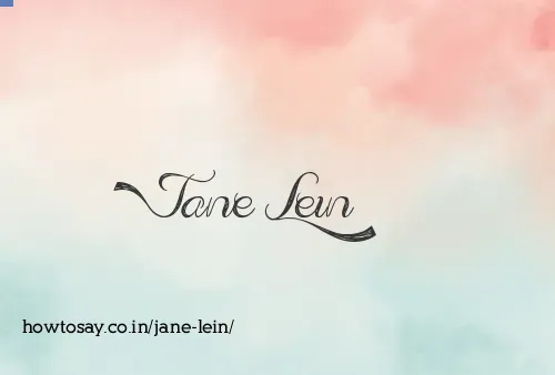 Jane Lein