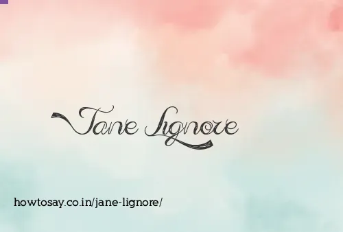 Jane Lignore
