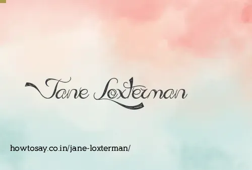 Jane Loxterman