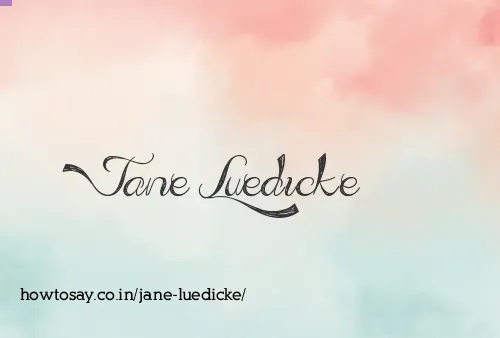 Jane Luedicke