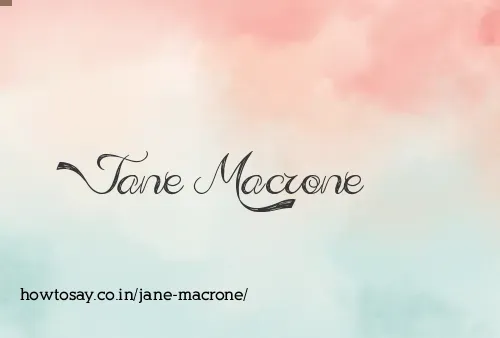 Jane Macrone