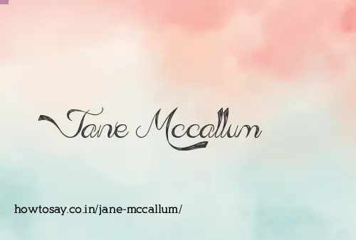 Jane Mccallum