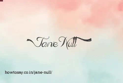 Jane Null