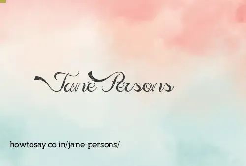 Jane Persons