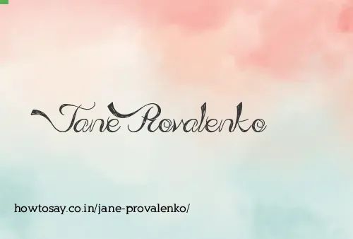 Jane Provalenko