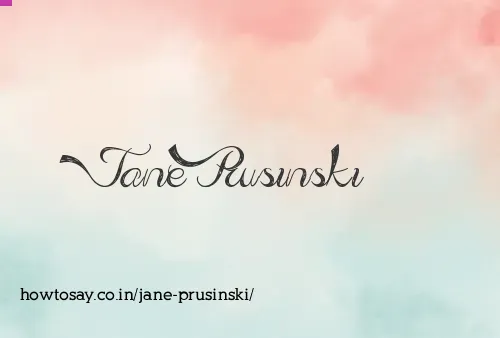 Jane Prusinski