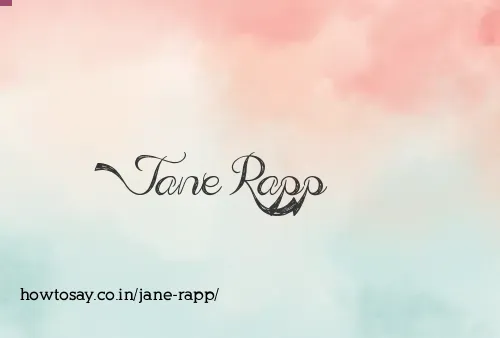 Jane Rapp
