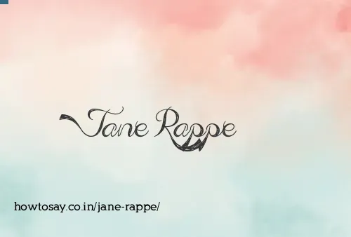 Jane Rappe
