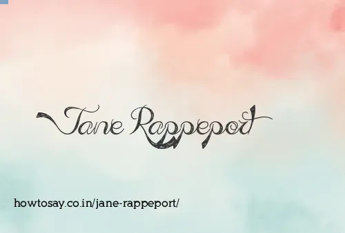 Jane Rappeport