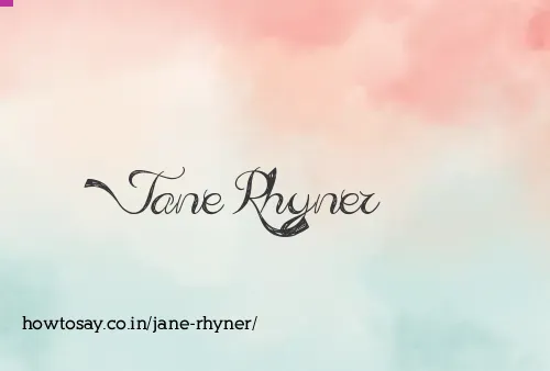 Jane Rhyner