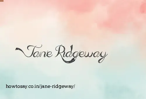 Jane Ridgeway