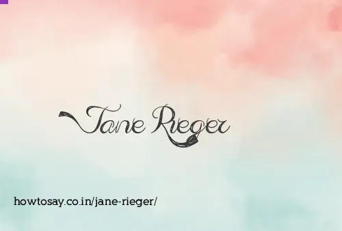 Jane Rieger