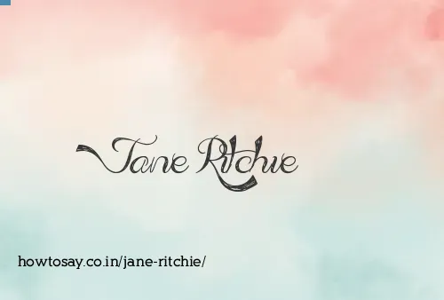 Jane Ritchie