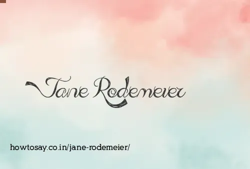 Jane Rodemeier