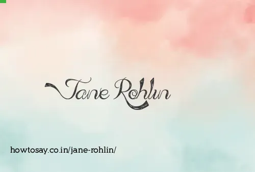 Jane Rohlin