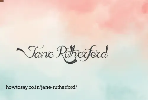 Jane Rutherford