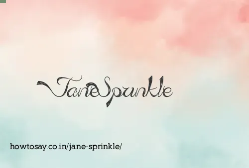 Jane Sprinkle