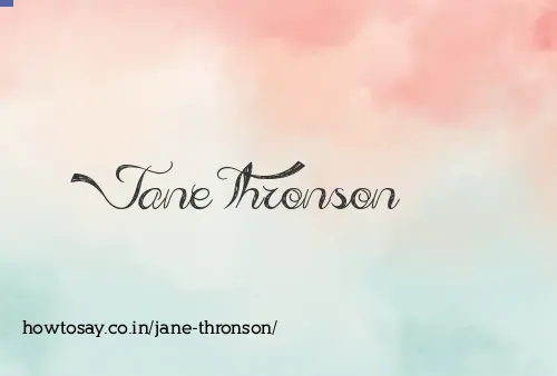 Jane Thronson