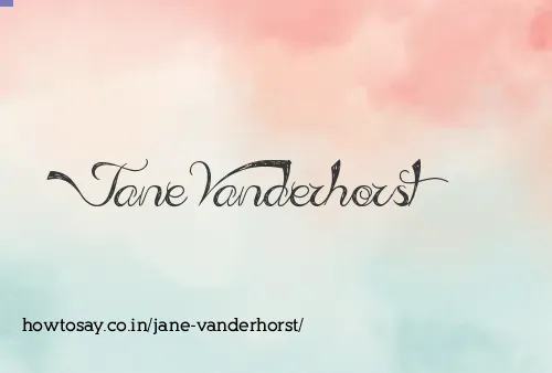 Jane Vanderhorst