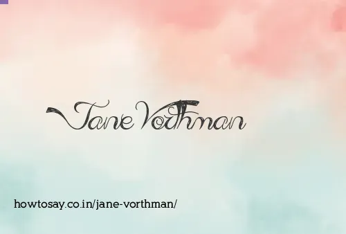 Jane Vorthman