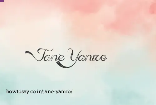 Jane Yaniro